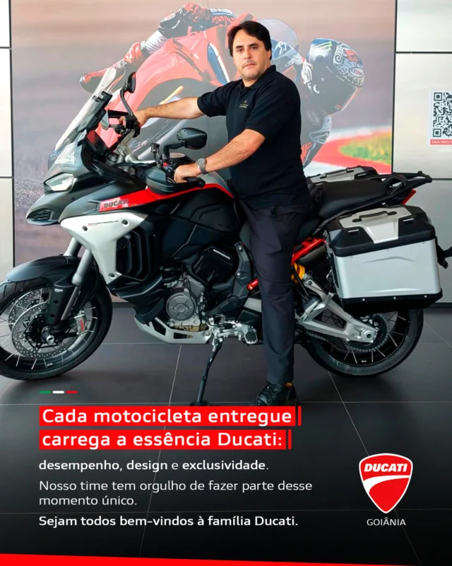 Cada entrega Ducati é mais que uma conquista — é o início de uma nova jornada sobre duas rodas
Desempenho, design e exclusividade em cada detalhe
Bem-vindos à família Ducati

#DucatiBrasil #EntregaDucati #RedPassion #RideDucati #DucatiExperience
